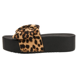 Queen Vivi Mocka tofflor på plattformen svart brun 1