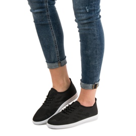 SHELOVET Textilskor med snörning svart 1