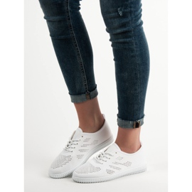 SHELOVET Textilskor med snörning vit 1