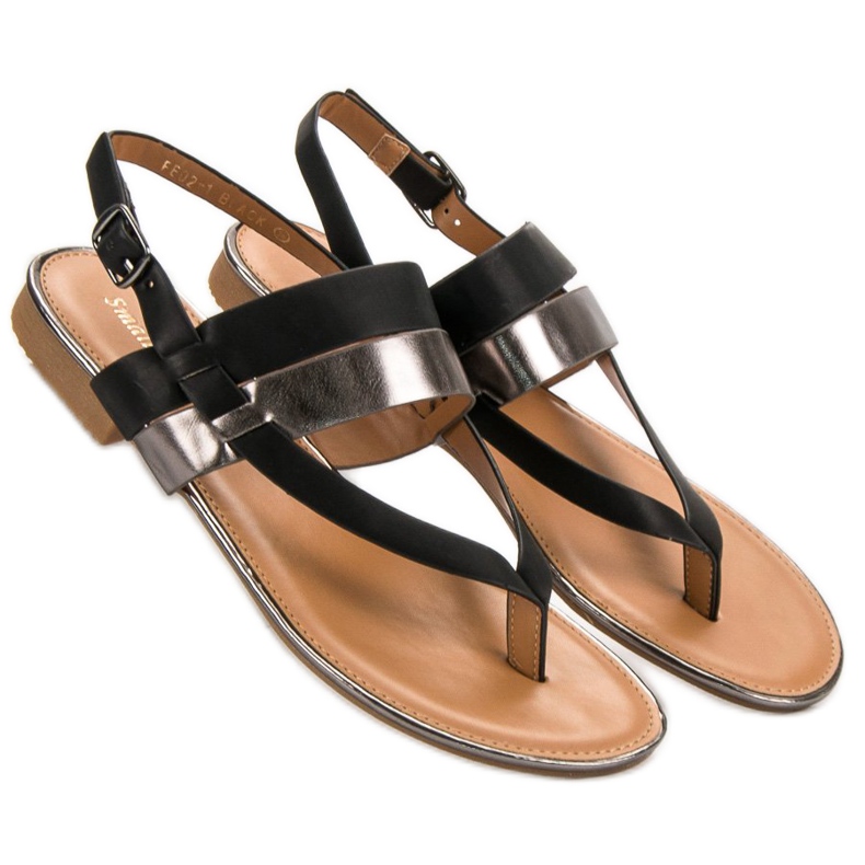 Small Swan Japanska sandaler svart 2