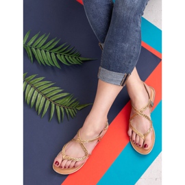 Small Swan Japanska sandaler gul 2