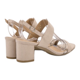 Ideal Shoes Trendiga damsandaler beige 2