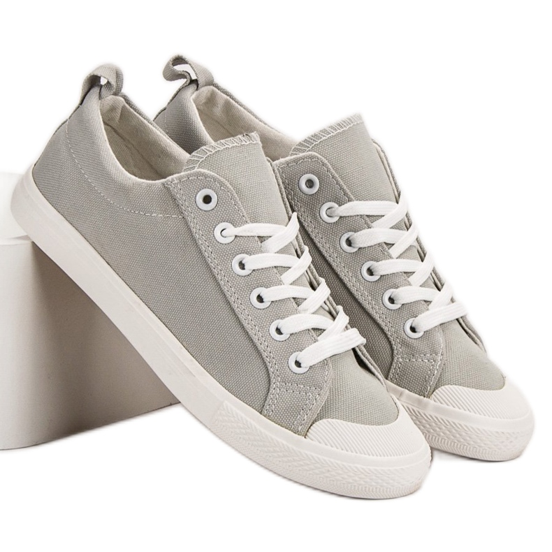 SHELOVET Låggrå sneakers 2