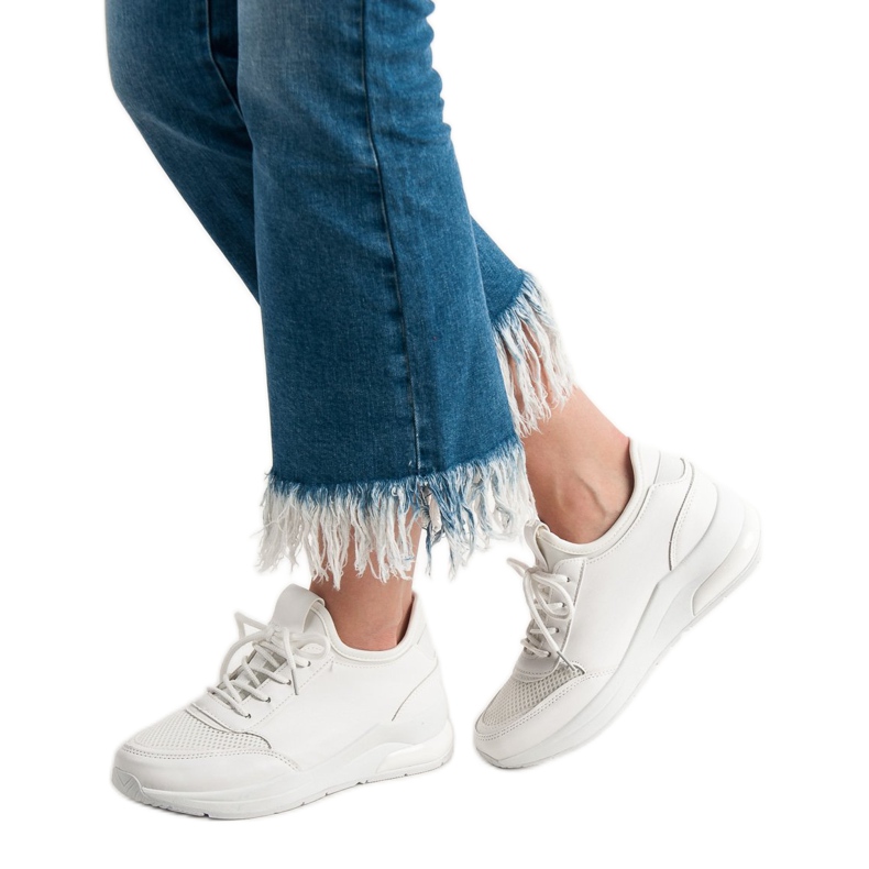 Ideal Shoes Kvinnors sportskor vit 1