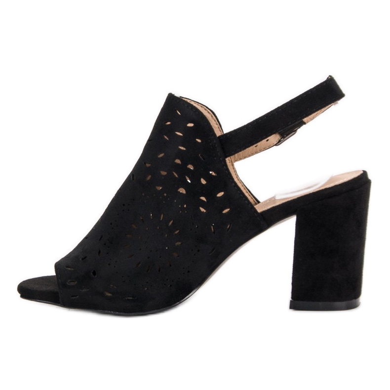 SHELOVET Sandaler i mocka svart 2