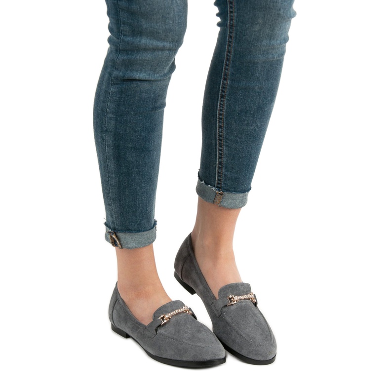 Balada Grå mocka loafers 1