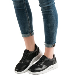 SHELOVET Snörade sportskor svart 1