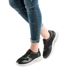 SHELOVET Snörade sportskor svart 2