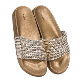 Moderiktiga VICES tofflor gul 1 Moderiktiga VICES tofflor gul 1