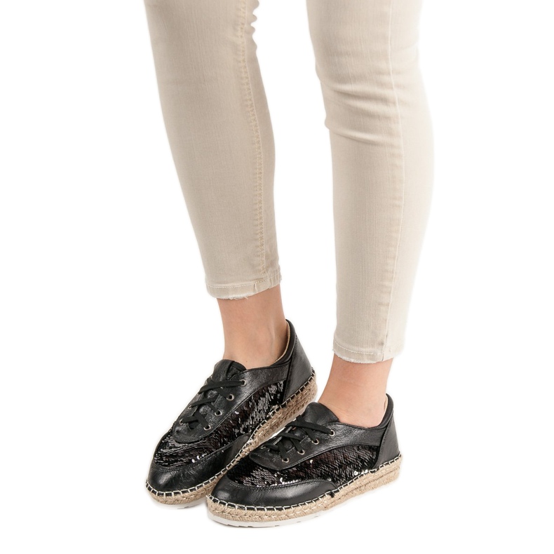 Skor med paljetter VICES svart 2