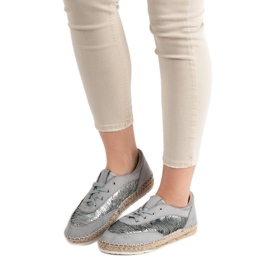 Skor med paljetter VICES grå 2