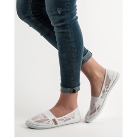 SHELOVET Spetsiga ballerinor vit 2