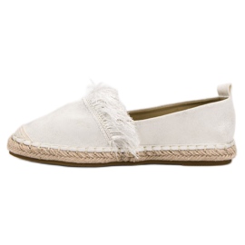 Lily Shoes Espadrilles med fransar vit 1