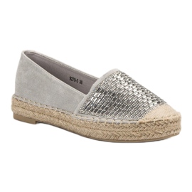 Espadriller med Cubic Zirconia Vices grå 1