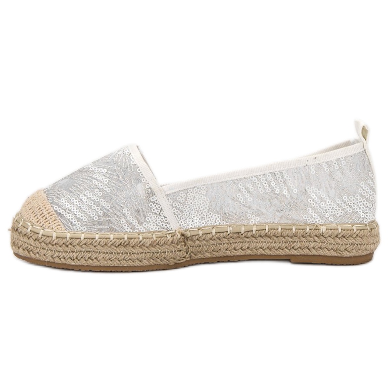 SHELOVET Spets Espadrilles vit 1