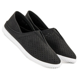 Super Mode Bekväma slip -on sneakers svart 2