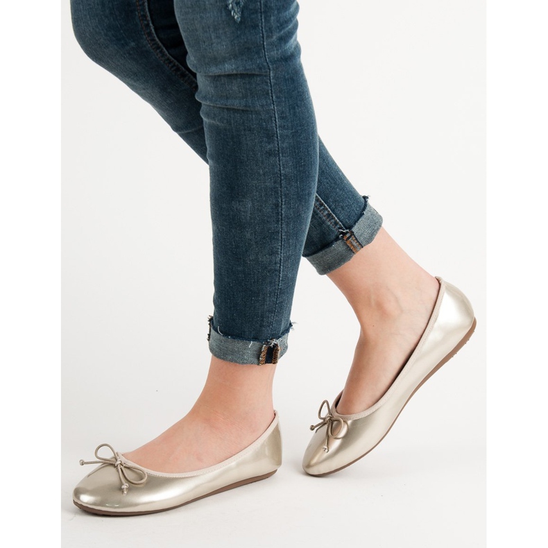 Renda Ballerina med rosett gul 1