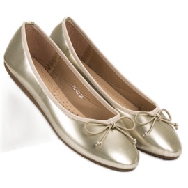 Renda Ballerina med rosett gul 2