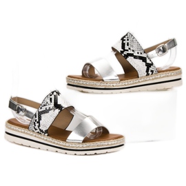 SHELOVET Bekväma sandaler grå mångfärgad 2