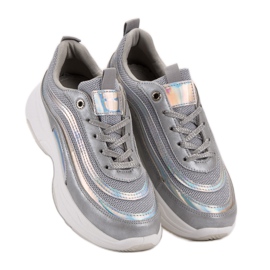 SHELOVET Sneakers på plattformen grå 1