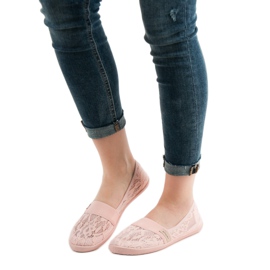 SHELOVET Spetsiga ballerinor rosa 1