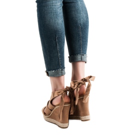 Anesia Paris Sandaler med kil brun 1