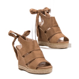 Anesia Paris Sandaler med kil brun 2