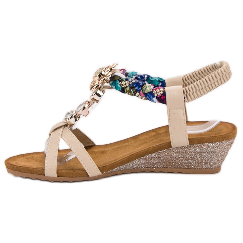 SHELOVET Sandaler med prydnader brun 2