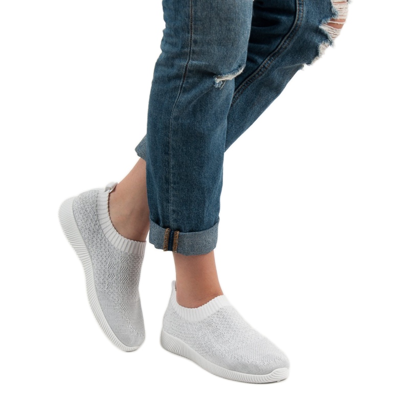 SHELOVET Textil sportskor vit 2