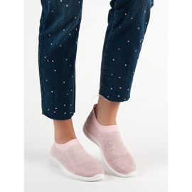 SHELOVET Textil sportskor rosa 2