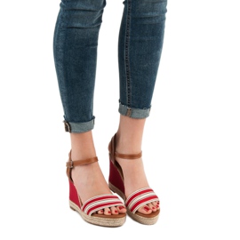 Primavera Casual Wedge Sandals röd 2