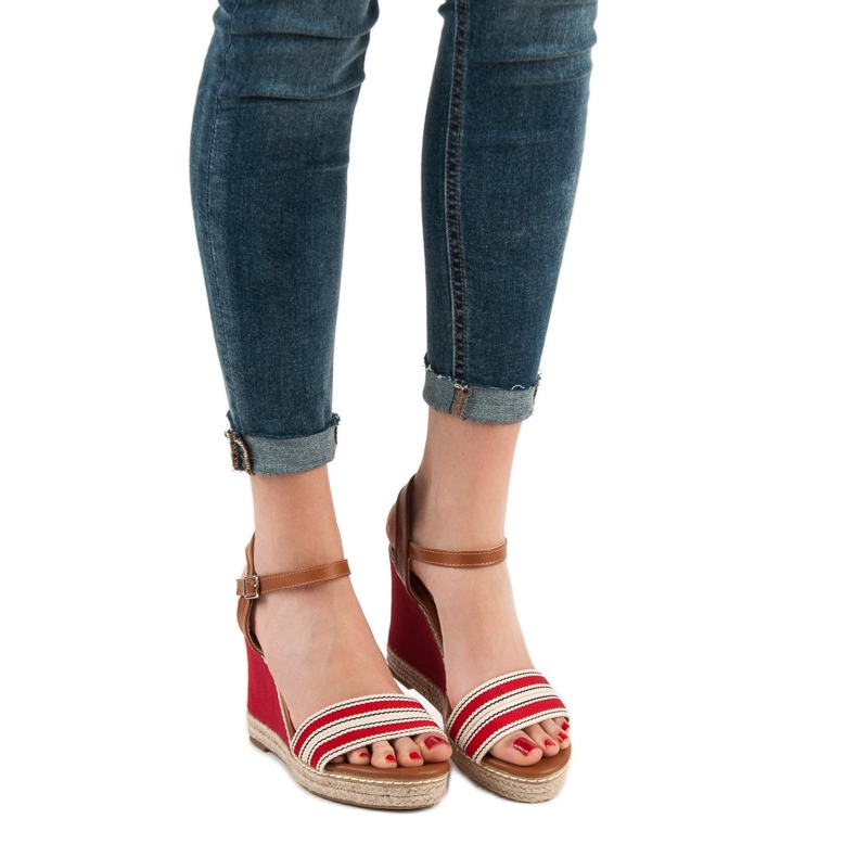 Primavera Casual Wedge Sandals röd 2