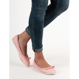 SHELOVET Ballerina med spets rosa 1