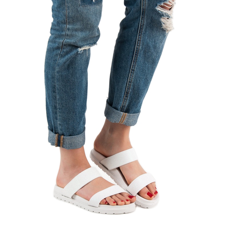 Seastar Glänsande tofflor vit 1