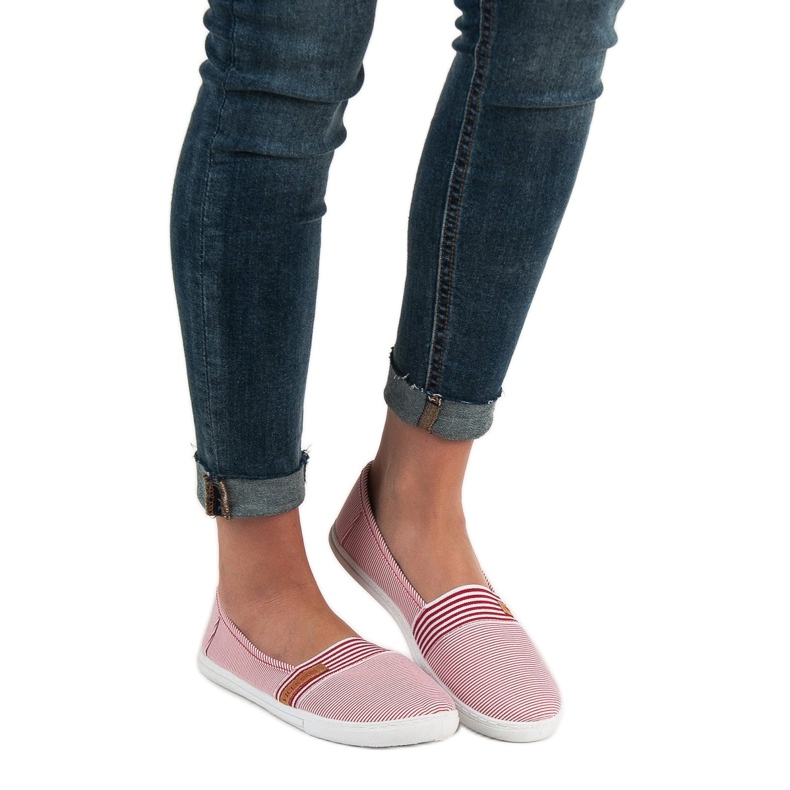 Bekväm VICES Slipony vit röd 1