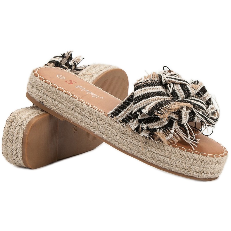 Seastar Randiga tofflor brun 1