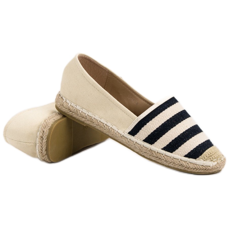 BELLAMILA Randig Espadrilles brun 1