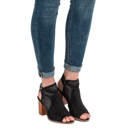 Evento Snygga stängda sandaler svart 2