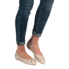 Openwork VICES ballerinor beige 1