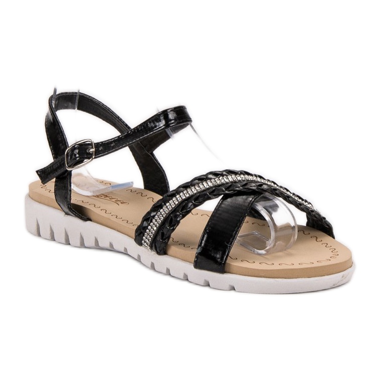 Groto Gogo Sandaler Med Kristaller svart 1