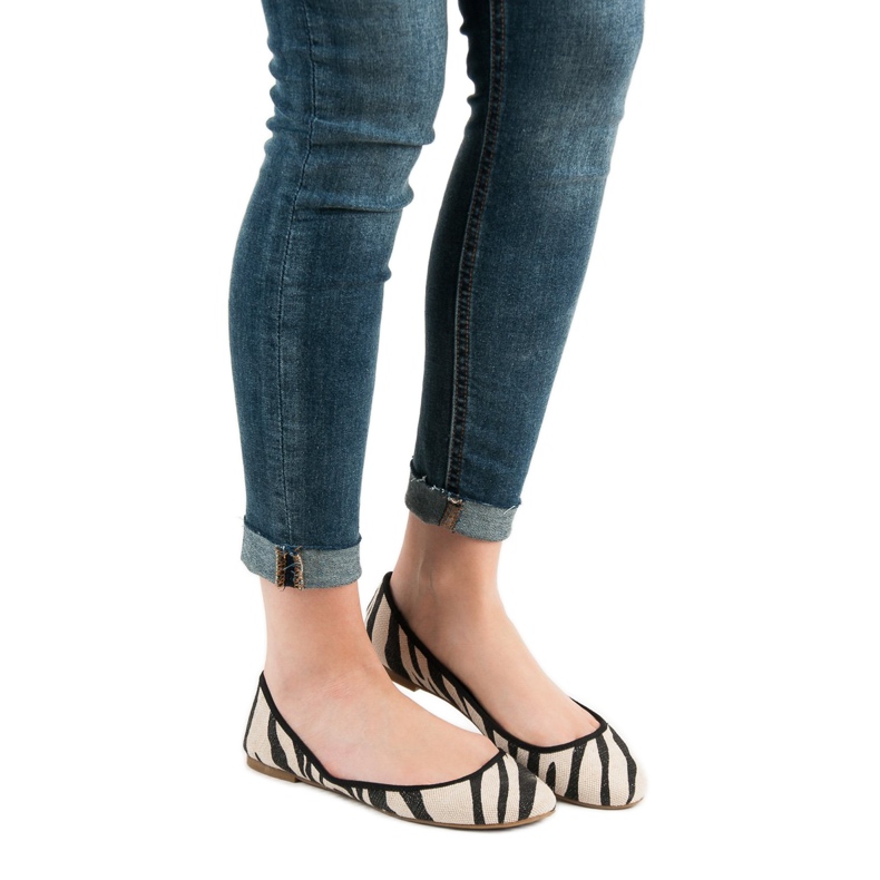 SHELOVET Animal Print Ballerina brun 2