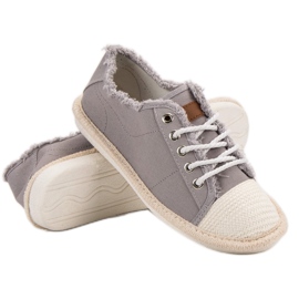 SHELOVET Snörad Espadrilles gul 1