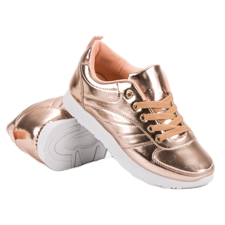 SHELOVET Lackerade sportskor gul 2