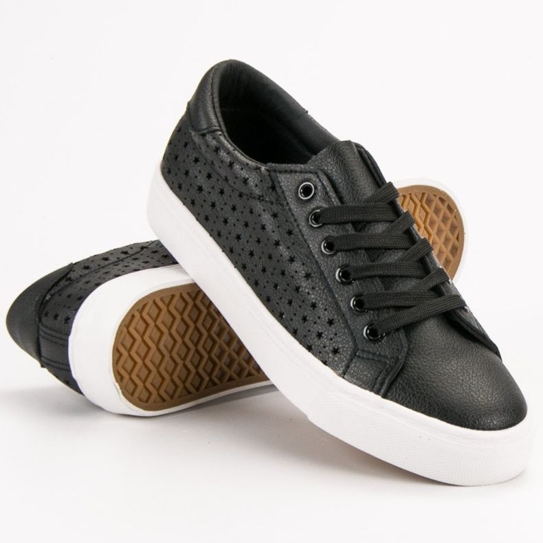 J. Star Openwork svarta sneakers 1
