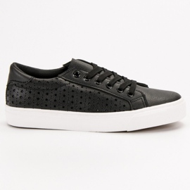 J. Star Openwork svarta sneakers 2