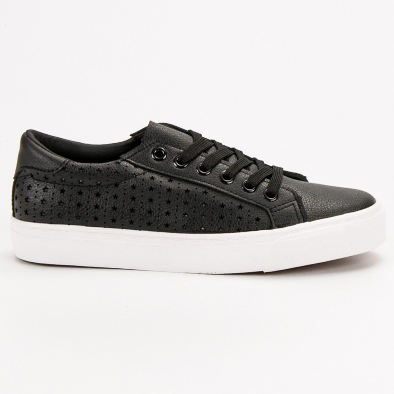 J. Star Openwork svarta sneakers 2