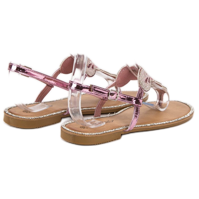 Queentina Bekväma rosa sandaler 1