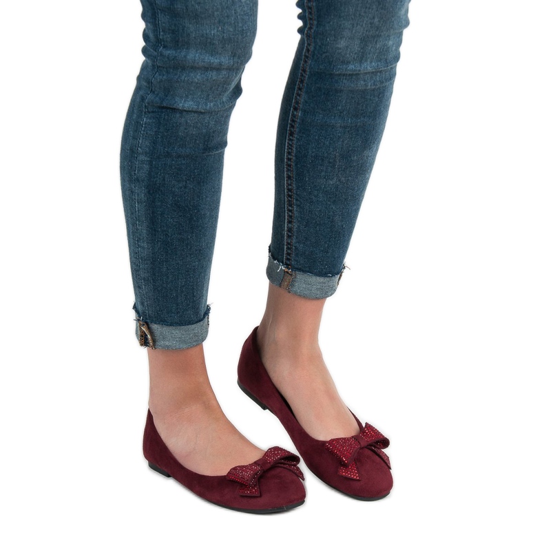 Best Shoes Rödbruna ballerinor 1