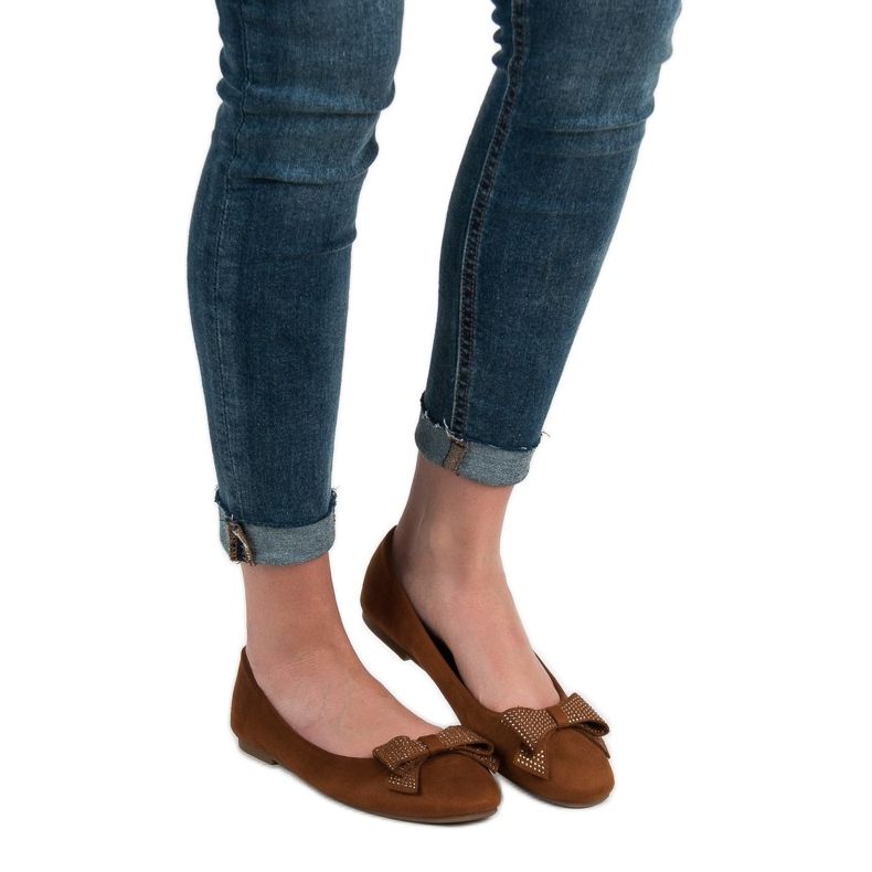 Best Shoes Kamel ballerinor brun 1