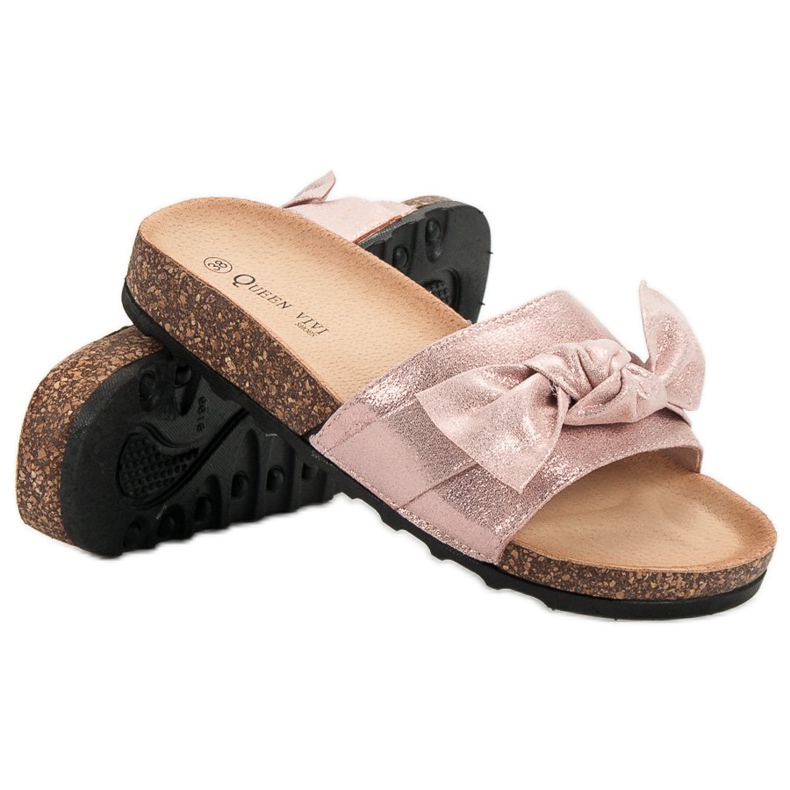 Queen Vivi Casual tofflor med glitter rosa 1